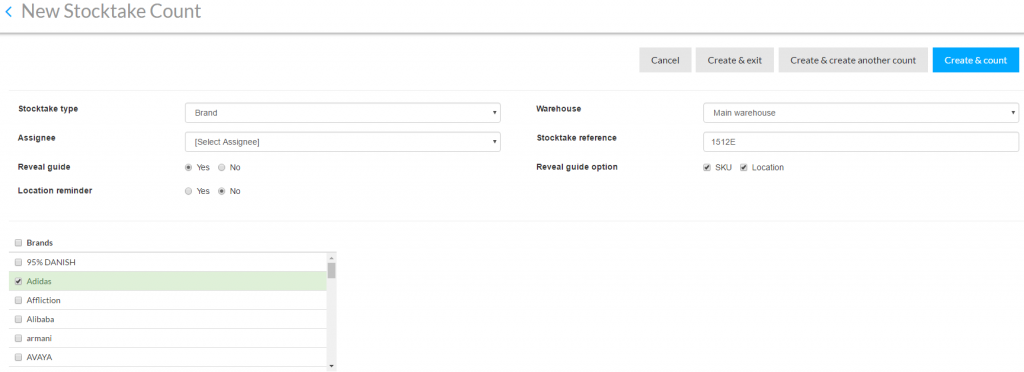 Adding brands