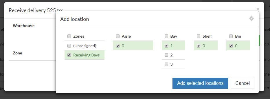 Set delivery location. How to manage deliveries with Warewolf